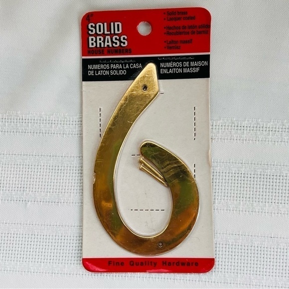 $5 ADD ON with $15+ Bundle Solid Brass 4-Inch Nail-On Traditional # 6‎ NEW - Picture 1 of 3